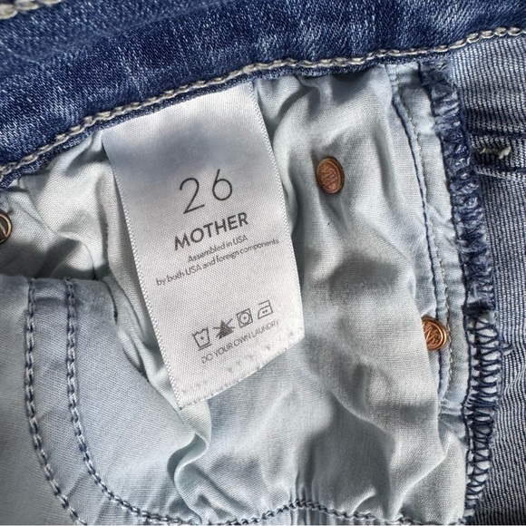 Mother The Mid Rise Dazzler Ankle Straight Leg We the Animal Wash Women Size 26 - Picture 8 of 11